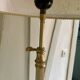 Vintage gold-plated tripod floor lamp