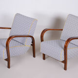 Art Deco Armchairs, 1930s Czechia. Beech, Designed by Koželka and Kropáček