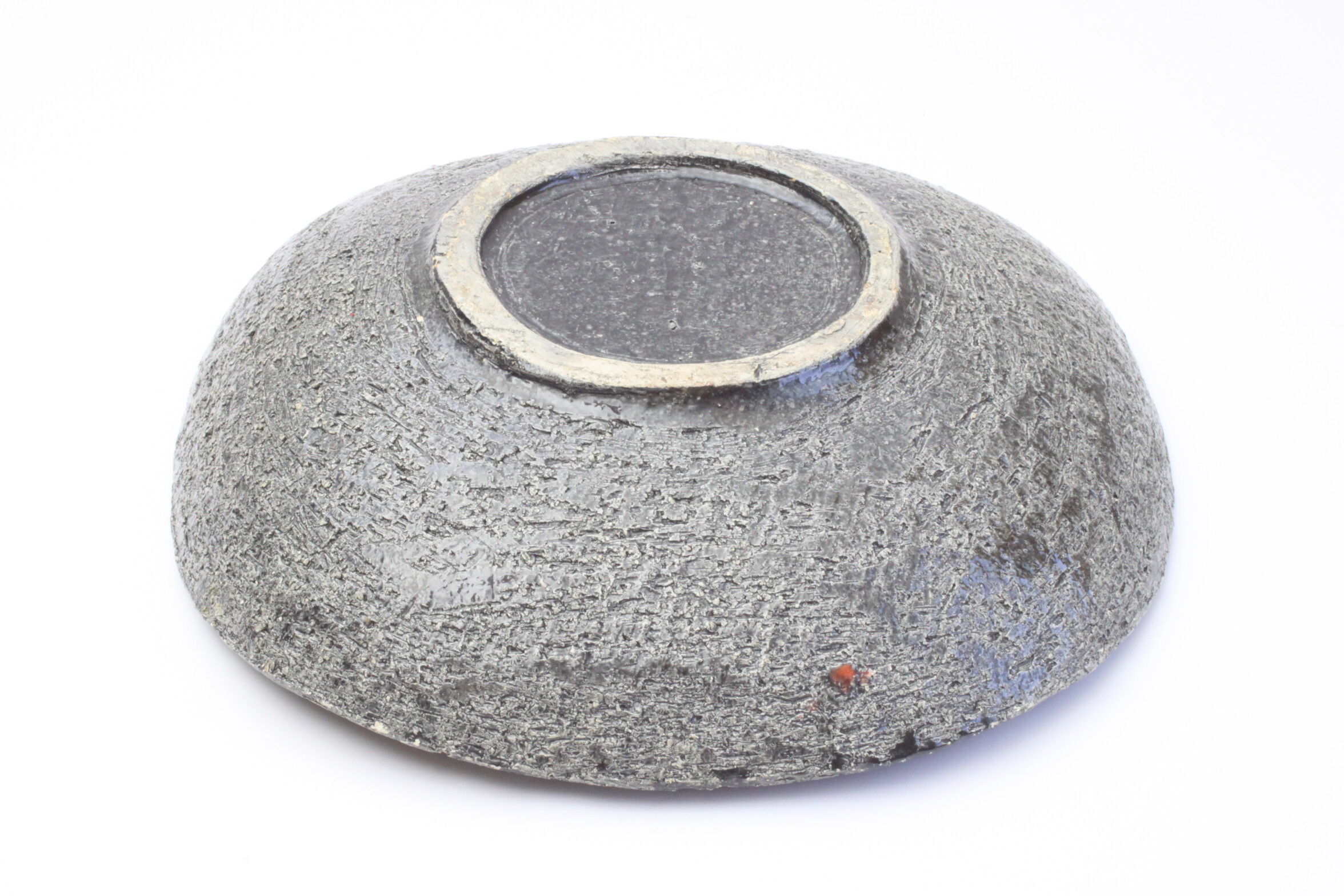 Orange lava glaze vide-poche or centrepiece bowl by Jan van Erp, the netherlands 1960s