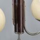 Czech Art Deco Chrome and Glass Chandelier, 1930s