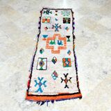 Moroccan Berber rug Boujaad vintage hallway 225 x 67 cm