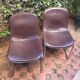 Gastone Rinaldi dining chairs covered with original cow leather, set of two, Italy, 1960s
