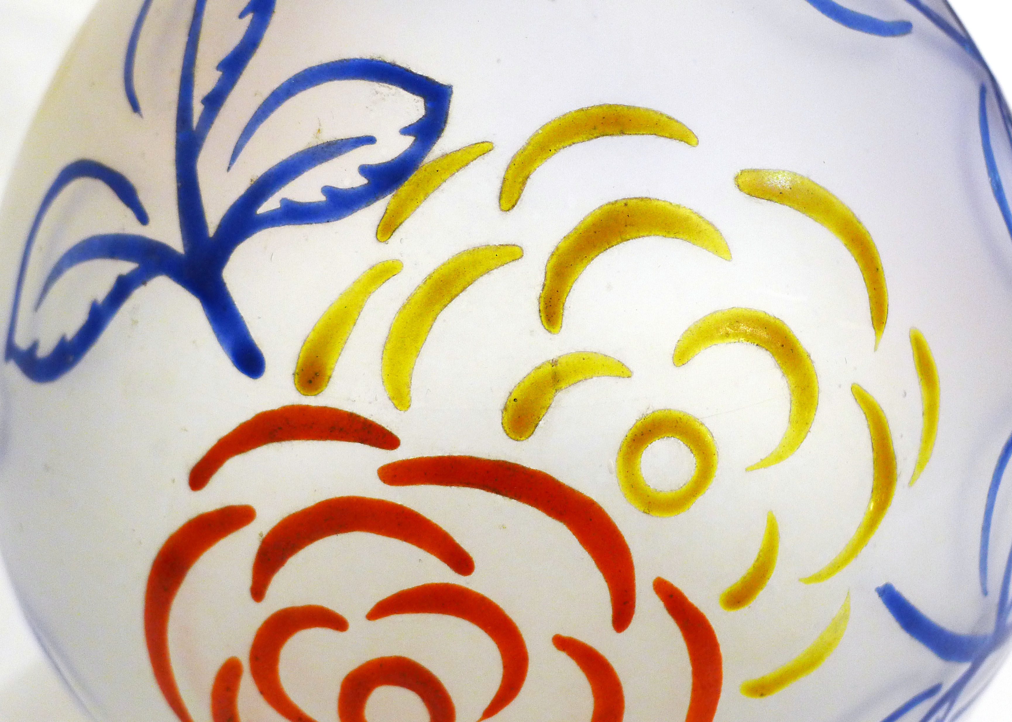 Art Deco vase in primary colors
