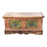 Alsatian polychrome wedding chest eighteenth -nineteenth century