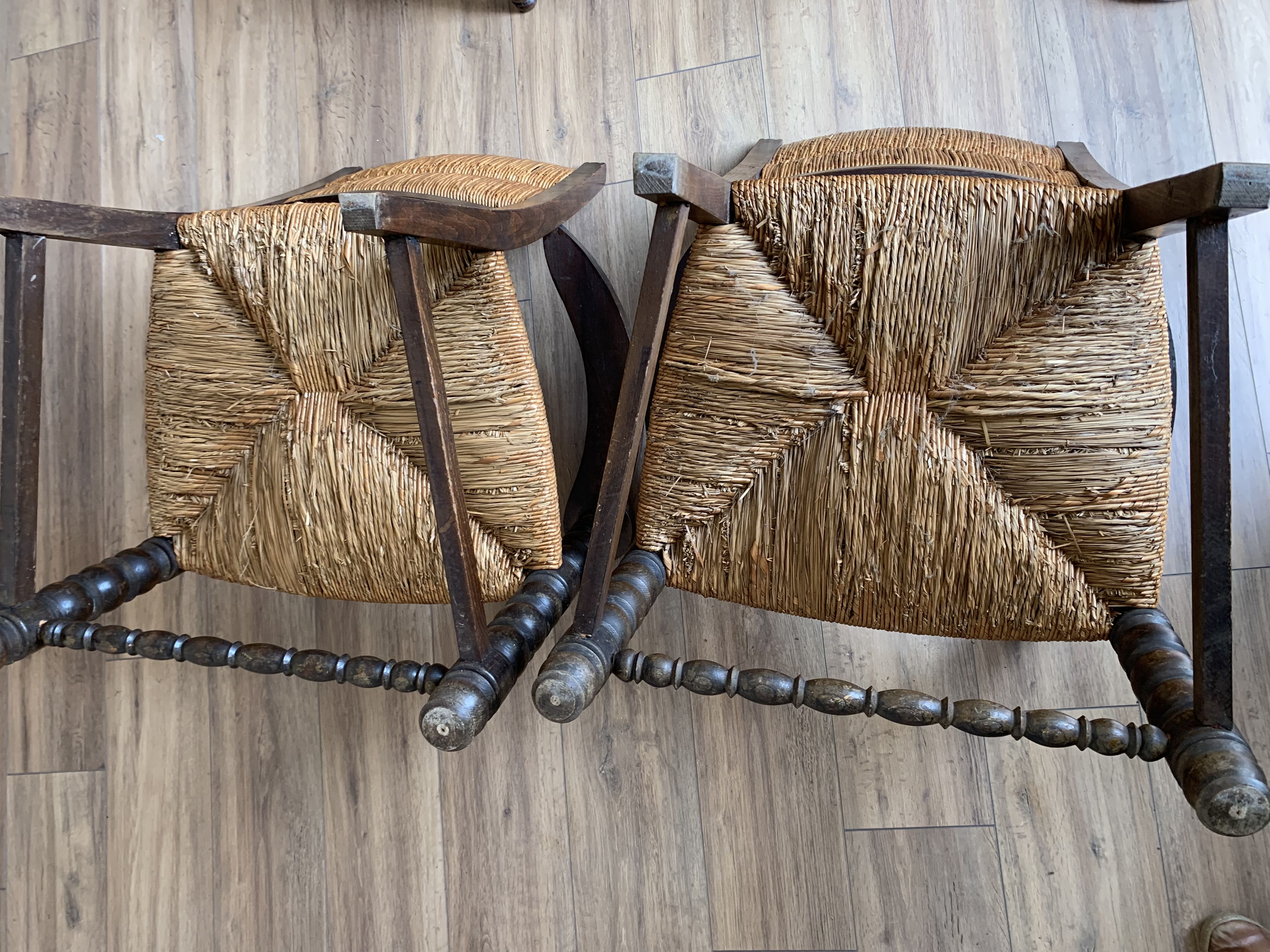 Pair of mulched armchairs