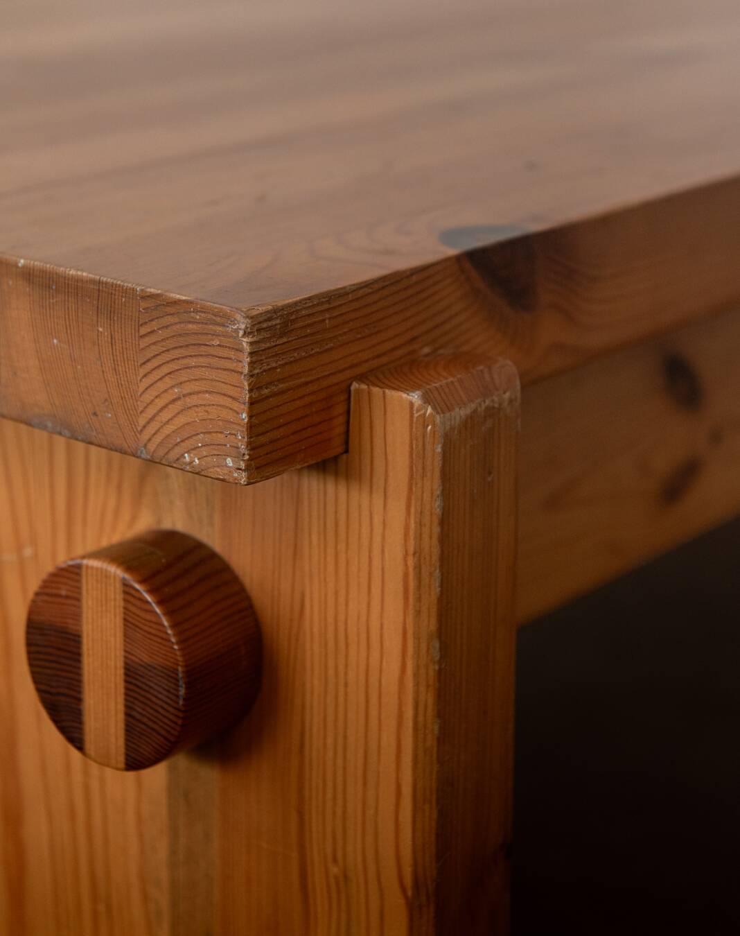 Vintage Pine Coffee Table Dymling Yngve Ekström Swedese, Brutalist, 1970s