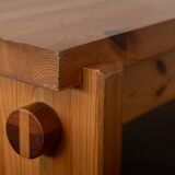 Vintage Pine Coffee Table Dymling Yngve Ekström Swedese, Brutalist, 1970s