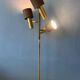 Vintage Dijkstra Space Age floor lamp, brown and chrome floor light