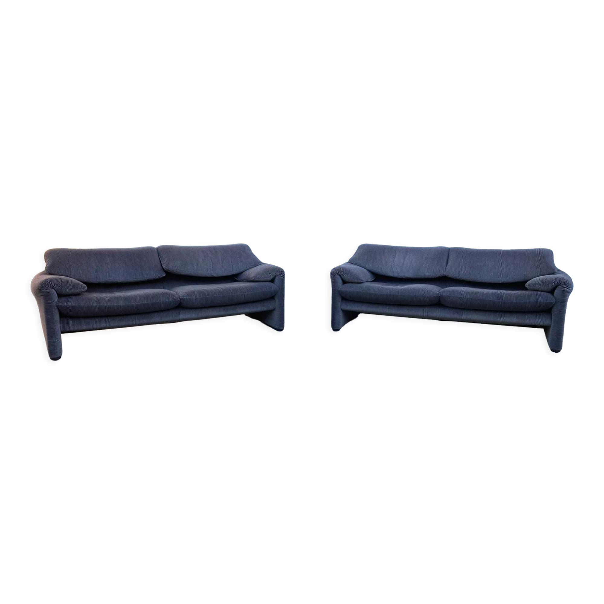 2x Cassina Maralunga 2places (190cm) by Vico Magistretti