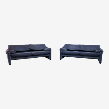 2x Cassina Maralunga 2places (190cm) by Vico Magistretti