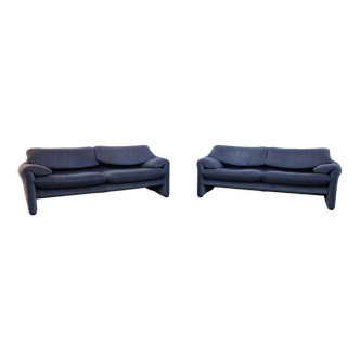 2x Cassina Maralunga 2places (190cm) by Vico Magistretti