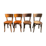 Set 4 mismatched bistro chairs baumann ep 50