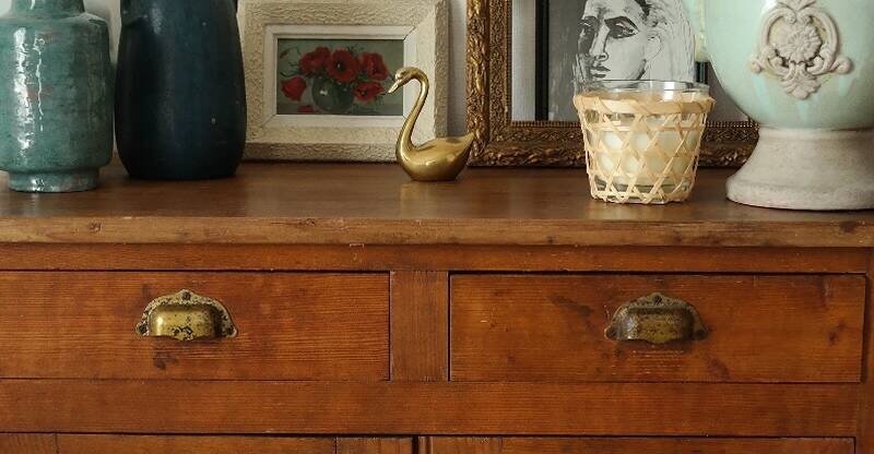 Parisian old waxed wood buffet