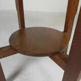 Table Art Déco avec plateau en laiton, Amsterdam School, années 1930