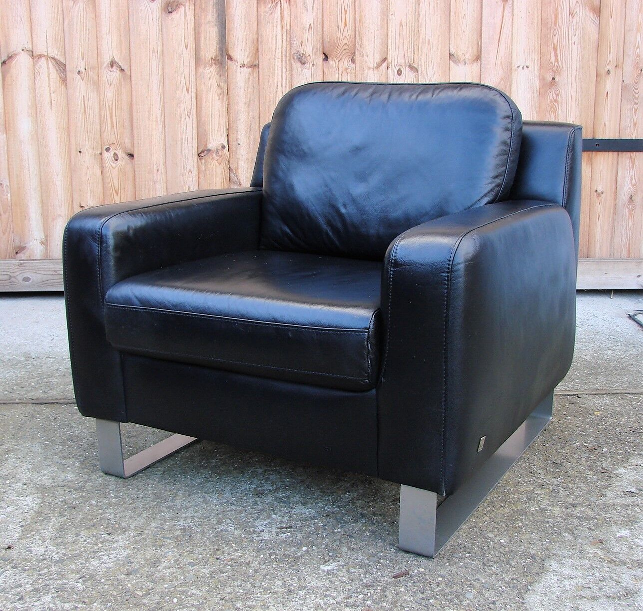 Musterring leather armchair, Germany 1980's.