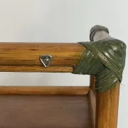 Etagère en bambou et rotin, années 70