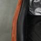 Set of 2 Art Deco design armchairs in black cowhide leather