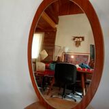 Danish Scandinavian oval mirror 60s