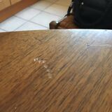 Table de salle à manger ovale en bois 4 à 6 pers