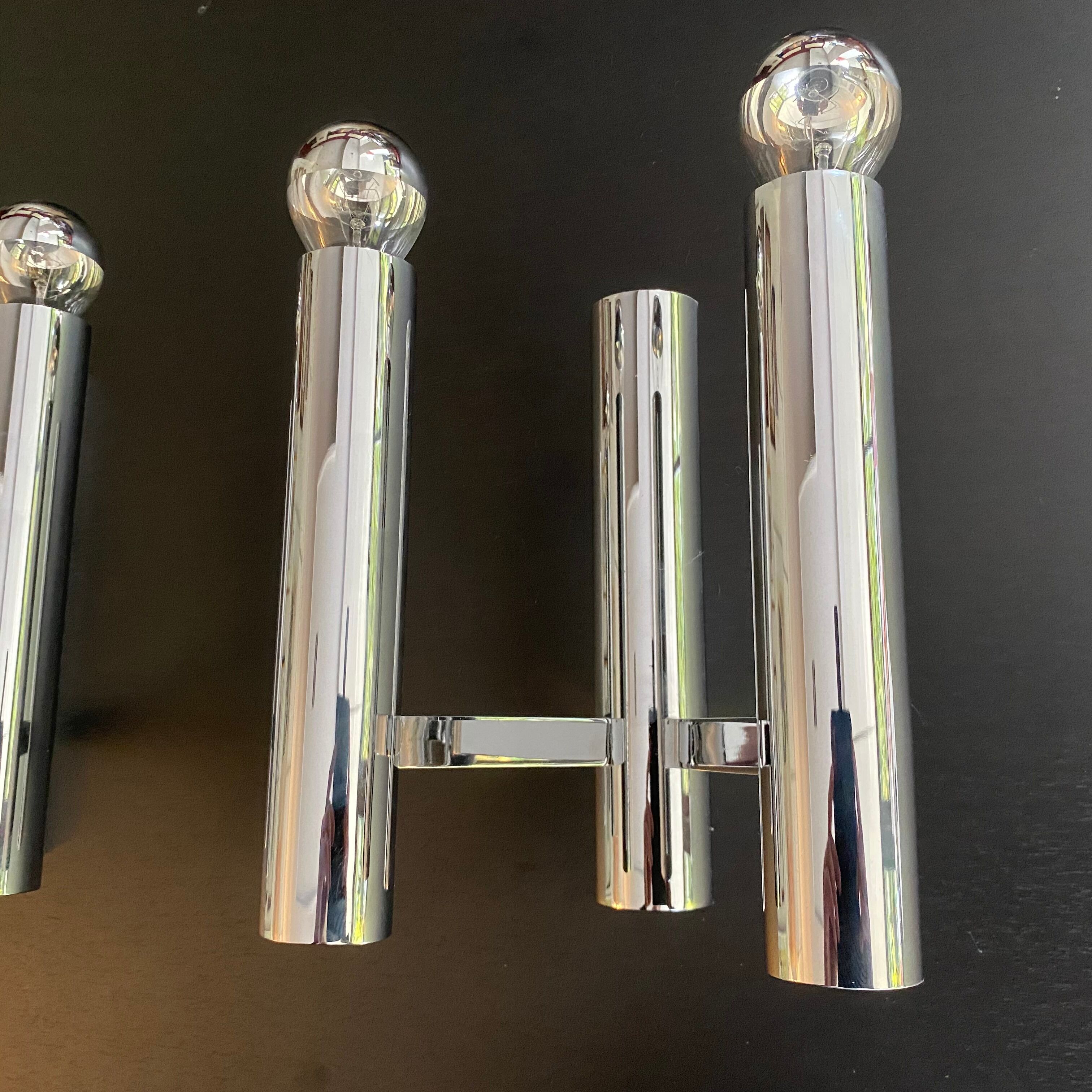 Pair of double wall lamps from Sciolari Italy 1960