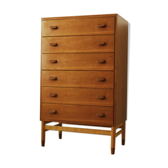 Mid-Century Danish Teak chest f drawers Model F17 by Poul Volther for FDB Møbelfabrik, 1960