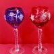 Rhin Wine Glasses Roemer Cut Crystal Colours 21 cm Lorraine Crystal