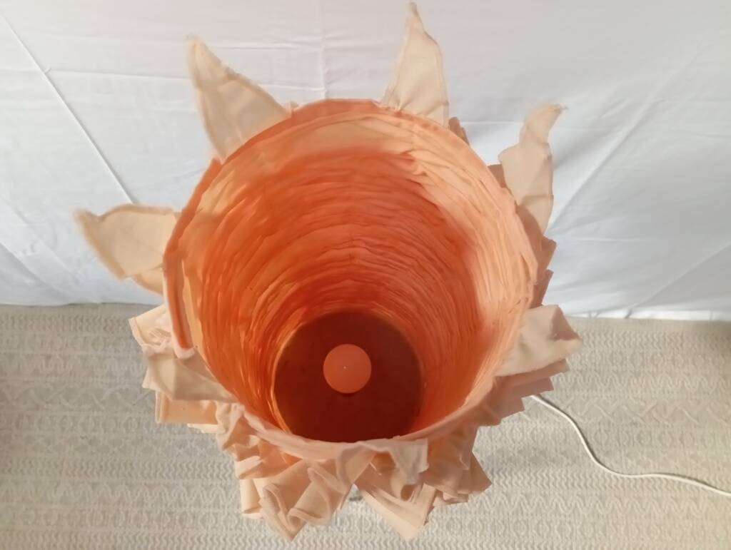 Large Jannalights draped fabric lamp from the 70s