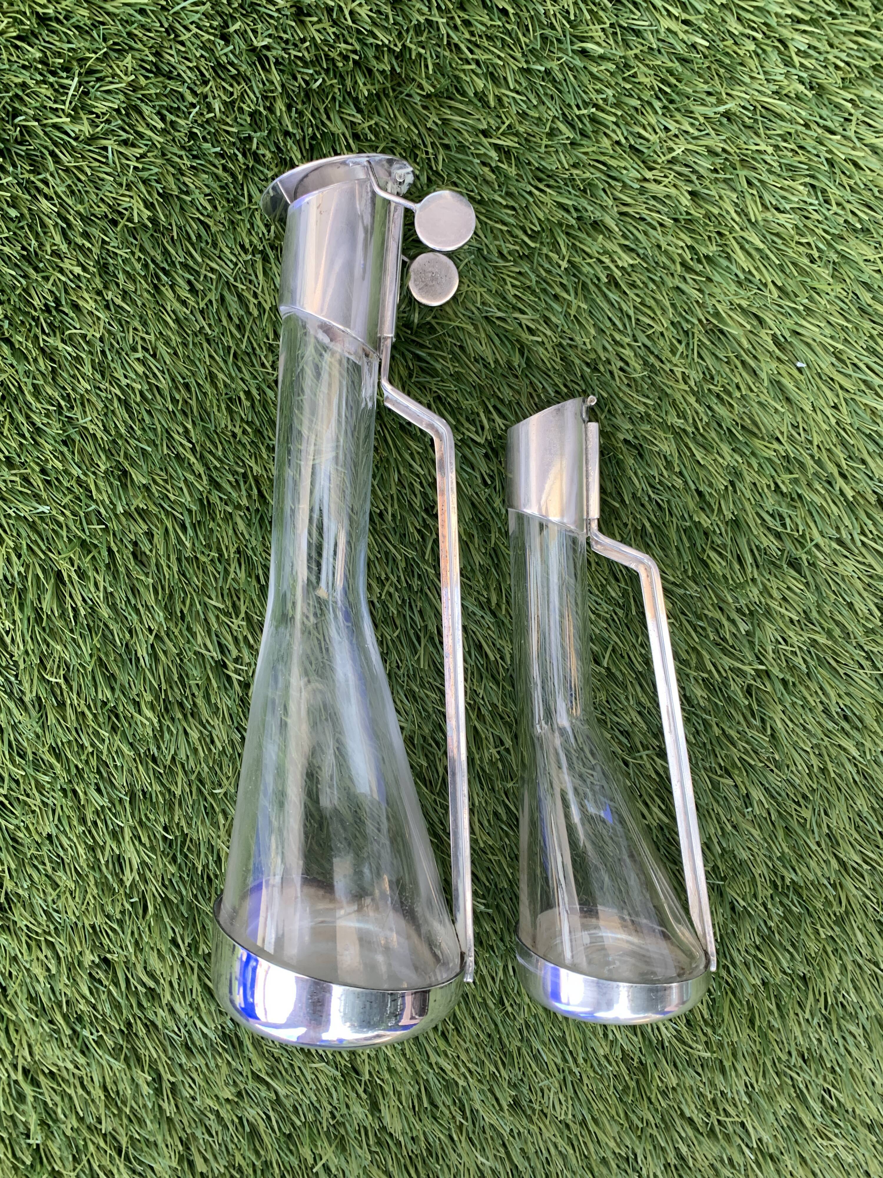 Oil and vinegar, stainless steel, Italian industrial design Achille Castiglioni, Alessi, 1984