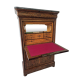 Secrétaire acajou marbre et miroir