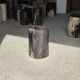 Black petrified wood side table with beige stripes, fine mesh, H35 D24 - 33