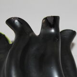 Vase Elchinger ceramic black and yellow