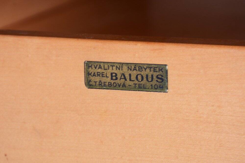 Art Deco Czechia Writing Table in Oak and Ash, 1930s