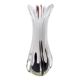 Vase en verre Sommerso soufflé à la main blanc et violet par Fratelli Toso, Italie
