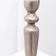 Brutalist vintage candlestick in gris patinated metal from Sweden, 1970s decorative lighting gift
