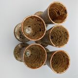 Set of 5 mazagrans in pyrite sandstone