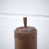 Vintage standing ashtray, push ashtray, brutalist ashtray, metal ashtray, end of sofa