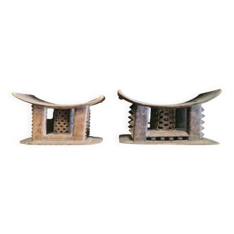 Paire de tabourets africains