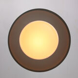 Italian green space age pendant lamp in plexiglass, 70s