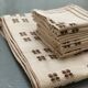 Tablecloth and its beige and brown towels 70s