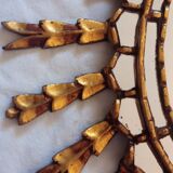 Sun mirror in gilded wood, 60x52 cm