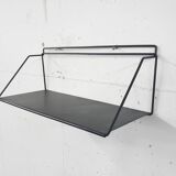 Vintage black metal bookshelf, The Netherlands 1960's