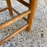 Straw and wood stool