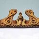 Super large Mirror Tramp Art Framed with brass elements 94 96 Prussia