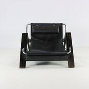 Seventies leather grasshopper lounge object by Sonja Wasseur