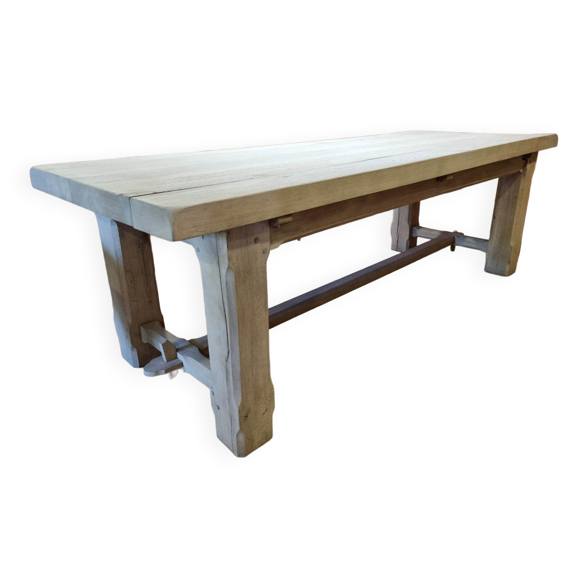 Brutalist oak table