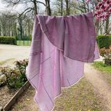 Tablecloth 100% Belgian linen and embroidered by hand