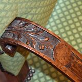 Pair of 17th century ecclesiastical armchairs, Italy, in walnut