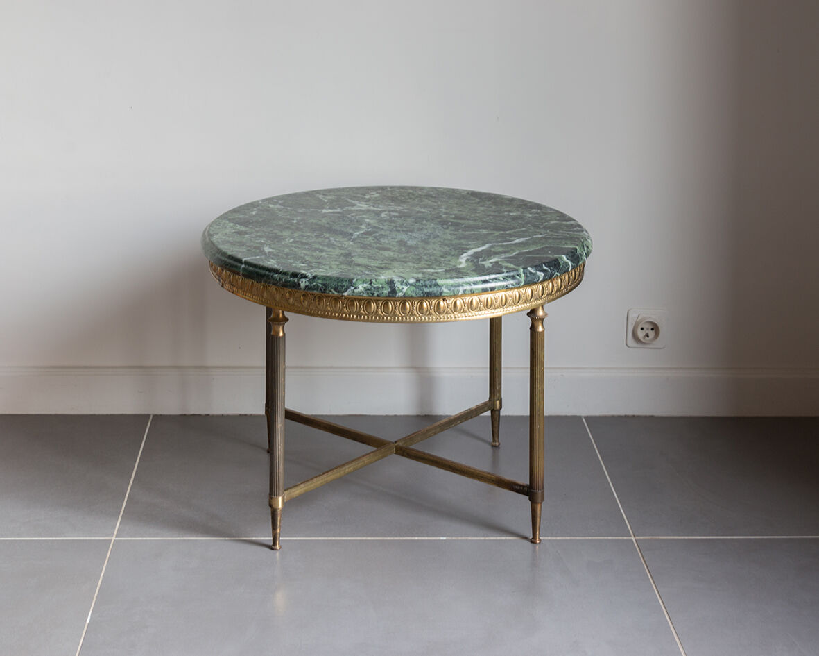 Green marble coffee table