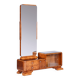 Art Deco Dressing Table in Rosewood and Walnut Veneer with Mirror, France, 1920s