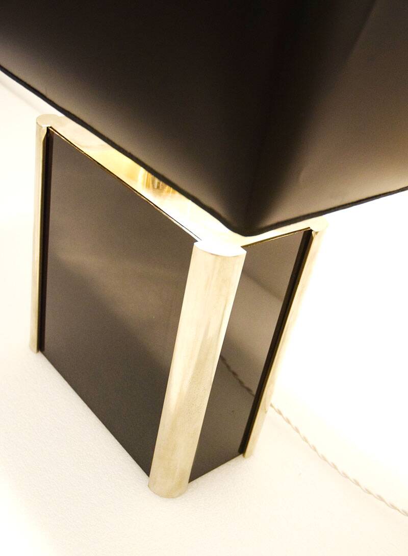 Romeo Rega plexiglass and metal table lamp, 1970s